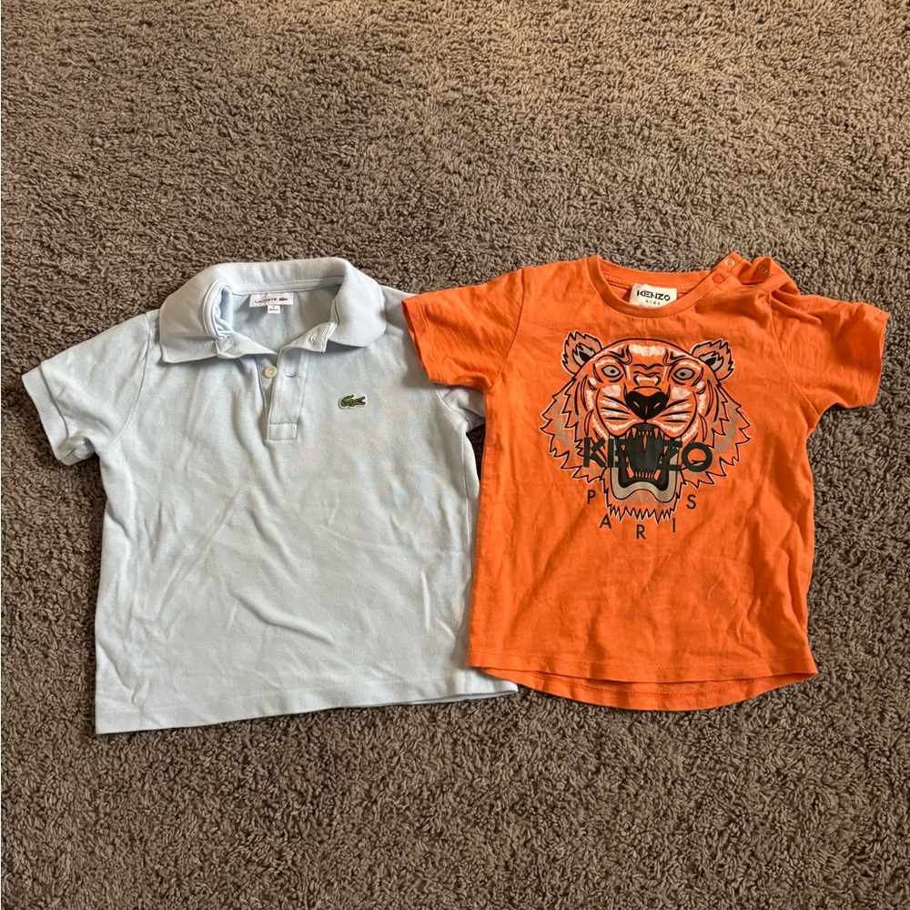 Kenzo and Lacoste toddler tee bundle